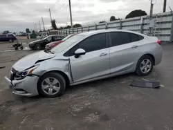 Salvage cars for sale from Copart Cleveland: 2016 Chevrolet Cruze LS