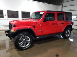 Salvage cars for sale at Blaine, MN auction: 2018 Jeep Wrangler Unlimited Sahara