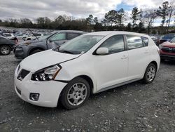 Salvage cars for sale at Byron, GA auction: 2009 Pontiac Vibe