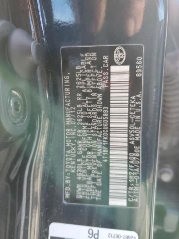 2012 Toyota Camry Base