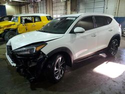 Salvage cars for sale at Woodhaven, MI auction: 2021 Hyundai Tucson Limited