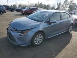 Toyota Corolla le salvage cars for sale: 2020 Toyota Corolla LE