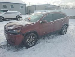 Salvage cars for sale at Barberton, OH auction: 2021 Jeep Cherokee Latitude LUX