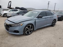 Salvage cars for sale at San Antonio, TX auction: 2021 Honda Accord Sport SE