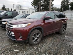 Salvage cars for sale from Copart Graham, WA: 2017 Toyota Highlander LE