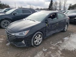 Salvage cars for sale from Copart Bowmanville, ON: 2019 Hyundai Elantra SEL