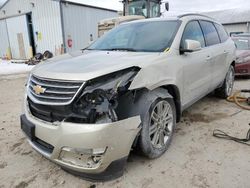 Salvage cars for sale at Pekin, IL auction: 2015 Chevrolet Traverse LT