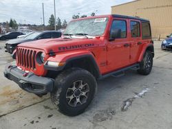 Jeep Wrangler Unlimited Rubicon salvage cars for sale: 2021 Jeep Wrangler Unlimited Rubicon