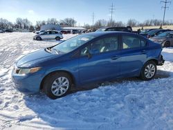 Salvage cars for sale at Columbus, OH auction: 2012 Honda Civic LX