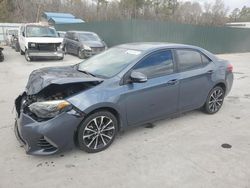 Salvage cars for sale at Savannah, GA auction: 2017 Toyota Corolla L