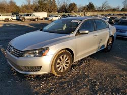 Salvage cars for sale from Copart Madisonville, TN: 2013 Volkswagen Passat S