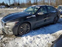 Salvage cars for sale at Waldorf, MD auction: 2018 Infiniti Q50 Luxe