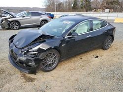 Salvage cars for sale at Concord, NC auction: 2019 Tesla Model 3