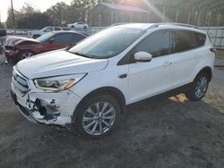 Salvage cars for sale at Savannah, GA auction: 2017 Ford Escape Titanium