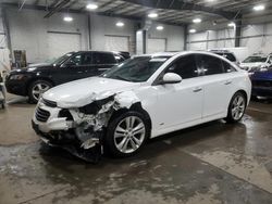 Salvage cars for sale at Ham Lake, MN auction: 2015 Chevrolet Cruze LTZ