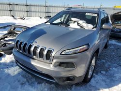 Salvage cars for sale at Cahokia Heights, IL auction: 2016 Jeep Cherokee Limited