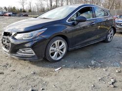 Salvage cars for sale at Waldorf, MD auction: 2017 Chevrolet Cruze Premier