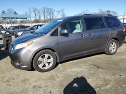 Salvage cars for sale at Spartanburg, SC auction: 2012 Toyota Sienna LE