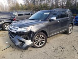 Salvage cars for sale at Waldorf, MD auction: 2018 Ford Explorer Limited