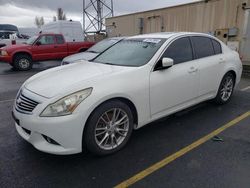 Salvage cars for sale from Copart Vallejo, CA: 2011 Infiniti G37 Base