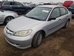 Honda salvage cars for sale: 2004 Honda Civic DX VP