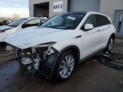 Salvage cars for sale at Elgin, IL auction: 2021 Infiniti QX50 Luxe