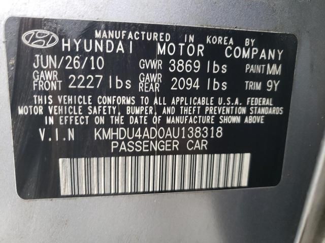 2010 Hyundai Elantra Blue