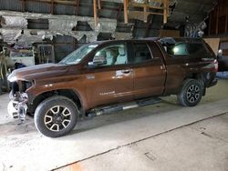 Salvage cars for sale at Albany, NY auction: 2017 Toyota Tundra Double Cab Limited
