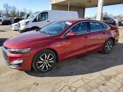 Chevrolet salvage cars for sale: 2021 Chevrolet Malibu RS