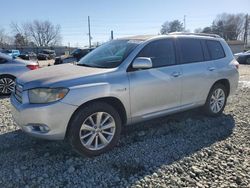 Salvage cars for sale from Copart Mebane, NC: 2008 Toyota Highlander Hybrid Limited