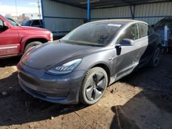 Salvage cars for sale at Colorado Springs, CO auction: 2018 Tesla Model 3