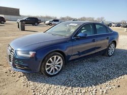 Salvage cars for sale from Copart Kansas City, KS: 2013 Audi A4 Premium Plus