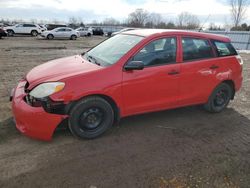 Salvage cars for sale from Copart Ontario Auction, ON: 2008 Toyota Corolla Matrix XR