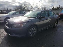 Salvage cars for sale at Woodburn, OR auction: 2013 Honda Accord LX
