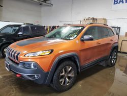 Jeep Cherokee salvage cars for sale: 2015 Jeep Cherokee Trailhawk