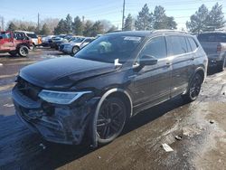 Salvage cars for sale from Copart Denver, CO: 2022 Volkswagen Tiguan SE R-LINE Black