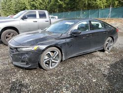 Salvage cars for sale at Graham, WA auction: 2022 Honda Accord Hybrid Sport
