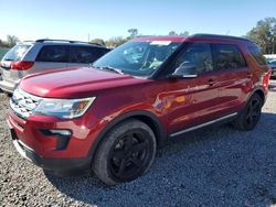 Ford Explorer salvage cars for sale: 2018 Ford Explorer XLT