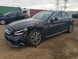 Salvage cars for sale from Copart Elgin, IL: 2017 Mercedes-Benz C 300 4matic