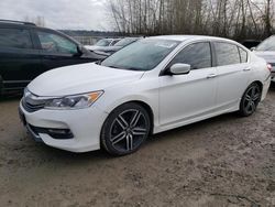 Salvage cars for sale from Copart Arlington, WA: 2016 Honda Accord Sport