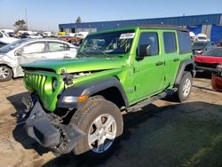 Salvage cars for sale from Copart Woodhaven, MI: 2019 Jeep Wrangler Unlimited Sport