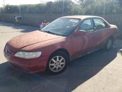 Salvage cars for sale at San Martin, CA auction: 2002 Honda Accord EX