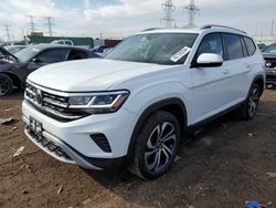 Salvage cars for sale at Elgin, IL auction: 2022 Volkswagen Atlas SEL