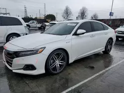 Honda Accord Touring Hybrid salvage cars for sale: 2021 Honda Accord Touring Hybrid