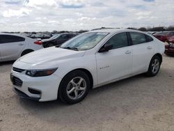 Chevrolet Malibu LS salvage cars for sale: 2018 Chevrolet Malibu LS