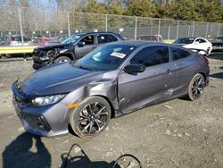 Salvage cars for sale at Waldorf, MD auction: 2018 Honda Civic SI