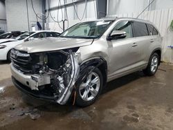 Salvage cars for sale from Copart Ham Lake, MN: 2016 Toyota Highlander Limited