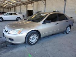 Honda salvage cars for sale: 2007 Honda Accord Value