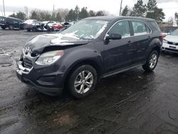 Salvage cars for sale at Denver, CO auction: 2016 Chevrolet Equinox LS