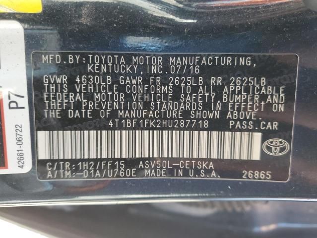 2017 Toyota Camry LE